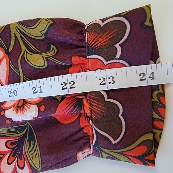 Euc LOFT Floral Sheer Blouse Size Small - Picture 7 of 11